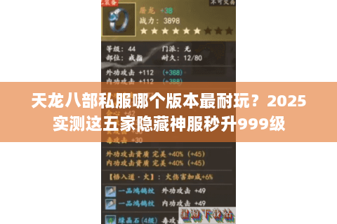 天龙八部私服哪个版本最耐玩?2025实测这五家隐藏神服秒升999级 天龙八部私服哪个版本最耐玩?2025实测这五家隐藏神服秒升999级