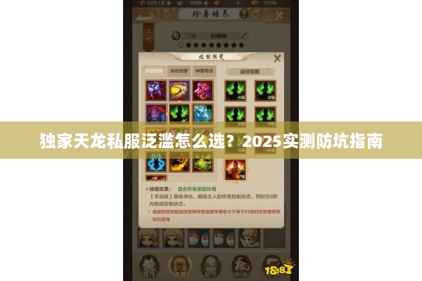 独家天龙私服泛滥怎么选？2025实测防坑指南