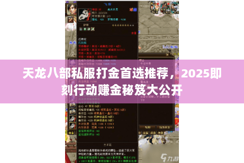 天龙八部私服打金首选推荐,2025即刻行动赚金秘笈大公开 天龙八部私服打金首选推荐,2025即刻行动赚金秘笈大公开