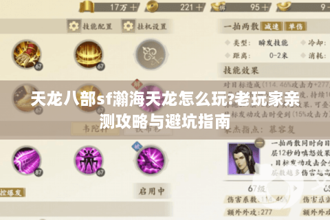 天龙八部sf瀚海天龙怎么玩?老玩家亲测攻略与避坑指南