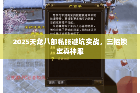 2025天龙八部私服避坑实战,三招锁定真神服 2025天龙八部私服避坑实战,三招锁定真神服