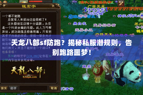 天龙八部sf防跑？揭秘私服潜规则，告别跑路噩梦！