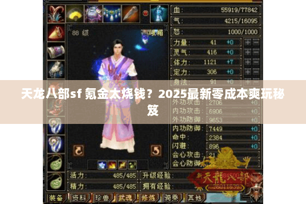 天龙八部sf 氪金太烧钱？2025最新零成本爽玩秘笈