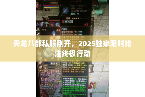 天龙八部私服刚开,2025独家限时抢注终极行动 天龙八部私服刚开,2025独家限时抢注终极行动