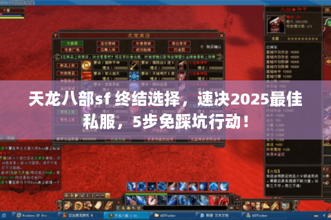 天龙八部sf 终结选择，速决2025最佳私服，5步免踩坑行动！