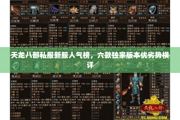 天龙八部私服新服人气榜,六款独家版本优劣势横评 天龙八部私服新服人气榜,六款独家版本优劣势横评