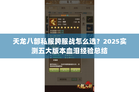 天龙八部私服跨服战怎么选?2025实测五大版本血泪经验总结 天龙八部私服跨服战怎么选?2025实测五大版本血泪经验总结