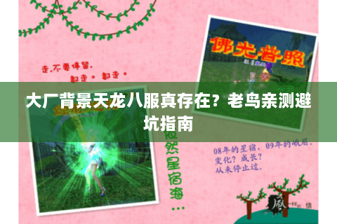 大厂背景天龙八服真存在?老鸟亲测避坑指南 大厂背景天龙八服真存在?老鸟亲测避坑指南