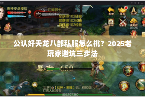 公认好天龙八部私服怎么挑？2025老玩家避坑三步法