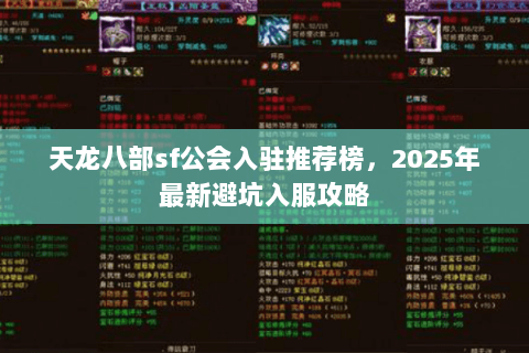 天龙八部sf公会入驻推荐榜，2025年最新避坑入服攻略