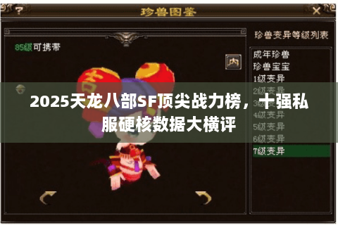 2025天龙八部SF顶尖战力榜,十强私服硬核数据大横评 2025天龙八部SF顶尖战力榜,十强私服硬核数据大横评