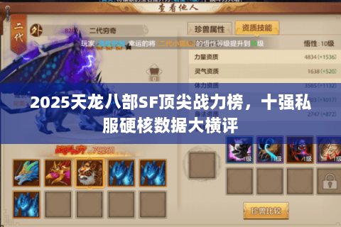 2025天龙八部SF顶尖战力榜,十强私服硬核数据大横评 2025天龙八部SF顶尖战力榜,十强私服硬核数据大横评
