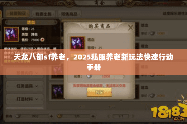 天龙八部sf养老，2025私服养老新玩法快速行动手册