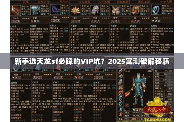 新手选天龙sf必踩的VIP坑?2025实测破解秘籍 新手选天龙sf必踩的VIP坑?2025实测破解秘籍