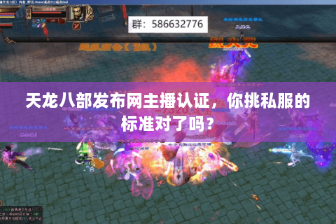 天龙八部发布网主播认证,你挑私服的标准对了吗? 天龙八部发布网主播认证,你挑私服的标准对了吗?