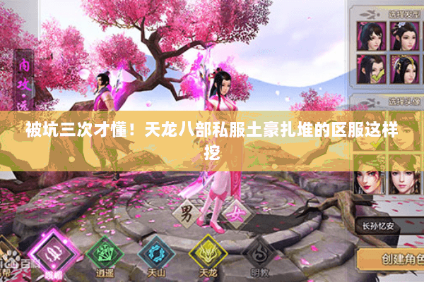 被坑三次才懂！天龙八部私服土豪扎堆的区服这样挖