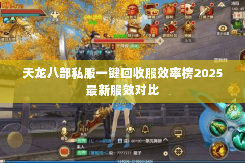 天龙八部私服一键回收服效率榜2025最新服效对比 天龙八部私服一键回收服效率榜2025最新服效对比