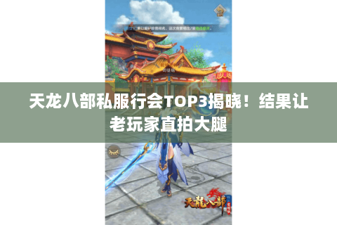 天龙八部私服行会TOP3揭晓!结果让老玩家直拍大腿 天龙八部私服行会TOP3揭晓!结果让老玩家直拍大腿
