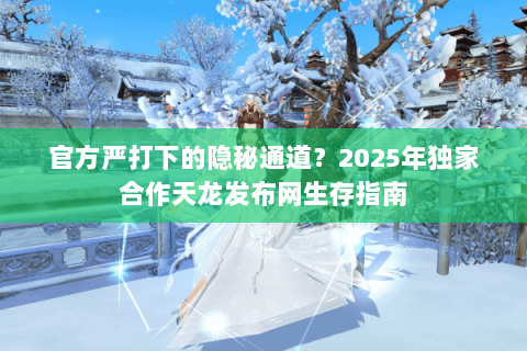 官方严打下的隐秘通道？2025年独家合作天龙发布网生存指南