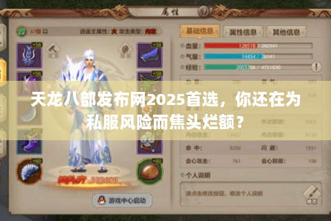 天龙八部发布网2025首选,你还在为私服风险而焦头烂额? 天龙八部发布网2025首选,你还在为私服风险而焦头烂额?