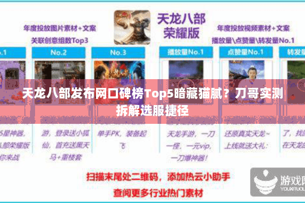 天龙八部发布网口碑榜Top5暗藏猫腻?刀哥实测拆解选服捷径 天龙八部发布网口碑榜Top5暗藏猫腻?刀哥实测拆解选服捷径