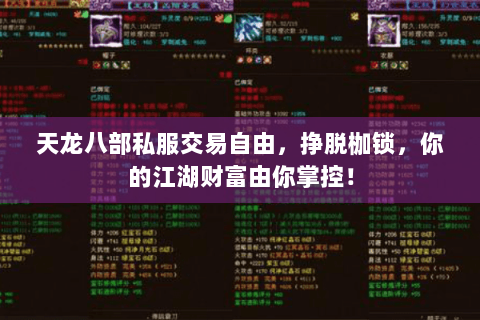 天龙八部私服交易自由,挣脱枷锁,你的江湖财富由你掌控! 天龙八部私服交易自由,挣脱枷锁,你的江湖财富由你掌控!