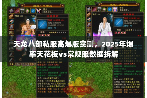 天龙八部私服高爆版实测,2025年爆率天花板vs常规服数据拆解 天龙八部私服高爆版实测,2025年爆率天花板vs常规服数据拆解