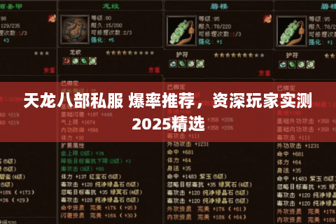 天龙八部私服 爆率推荐，资深玩家实测2025精选