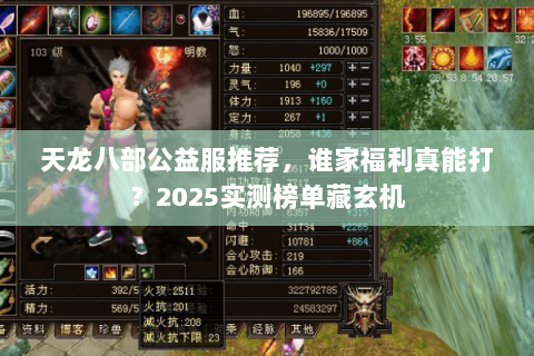 天龙八部公益服推荐，谁家福利真能打？2025实测榜单藏玄机