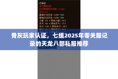 骨灰玩家认证,七组2025年零关服记录的天龙八部私服推荐 骨灰玩家认证,七组2025年零关服记录的天龙八部私服推荐