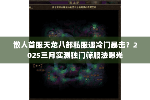 散人首服天龙八部私服遇冷门暴击？2025三月实测独门筛服法曝光