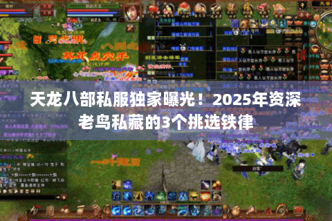 天龙八部私服独家曝光!2025年资深老鸟私藏的3个挑选铁律 天龙八部私服独家曝光!2025年资深老鸟私藏的3个挑选铁律