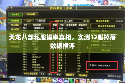 天龙八部私服爆率真相,实测12服掉落数据横评 天龙八部私服爆率真相,实测12服掉落数据横评