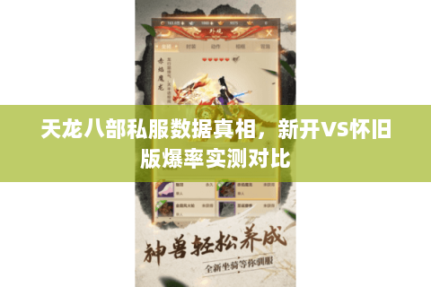 天龙八部私服数据真相，新开VS怀旧版爆率实测对比
