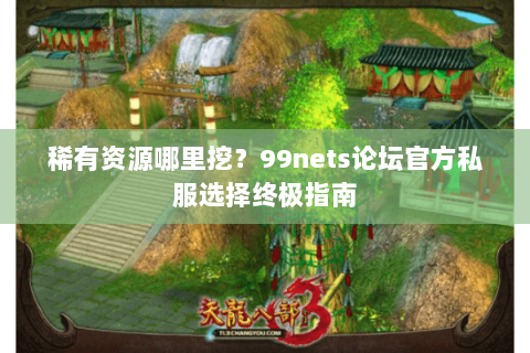 稀有资源哪里挖?99nets论坛官方私服选择终极指南 稀有资源哪里挖?99nets论坛官方私服选择终极指南