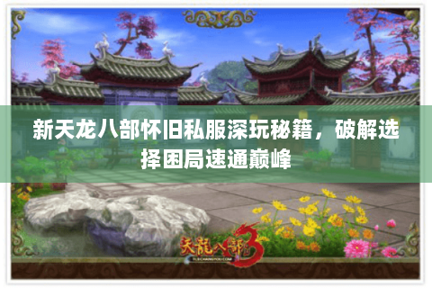 新天龙八部怀旧私服深玩秘籍,破解选择困局速通巅峰 新天龙八部怀旧私服深玩秘籍,破解选择困局速通巅峰