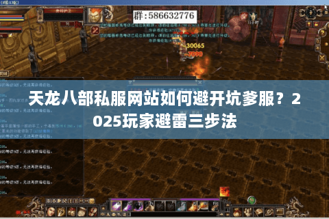 天龙八部私服网站如何避开坑爹服？2025玩家避雷三步法