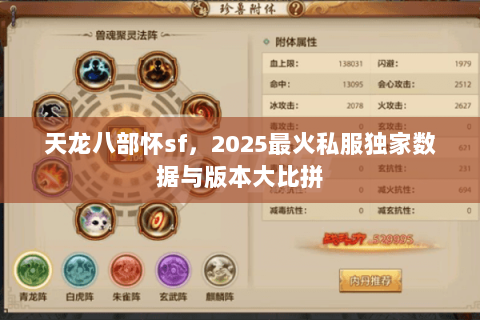 天龙八部怀sf，2025最火私服独家数据与版本大比拼