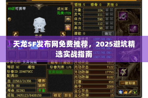 天龙SF发布网免费推荐，2025避坑精选实战指南