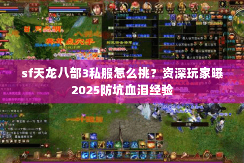 sf天龙八部3私服怎么挑？资深玩家曝2025防坑血泪经验