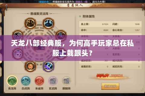 天龙八部经典服,为何高手玩家总在私服上栽跟头? 天龙八部经典服,为何高手玩家总在私服上栽跟头?