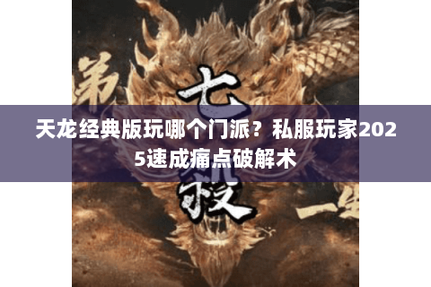 天龙经典版玩哪个门派?私服玩家2025速成痛点破解术 天龙经典版玩哪个门派?私服玩家2025速成痛点破解术