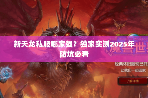 新天龙私服哪家强？独家实测2025年防坑必看