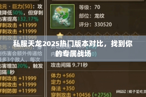 私服天龙2025热门版本对比,找到你的专属战场 私服天龙2025热门版本对比,找到你的专属战场