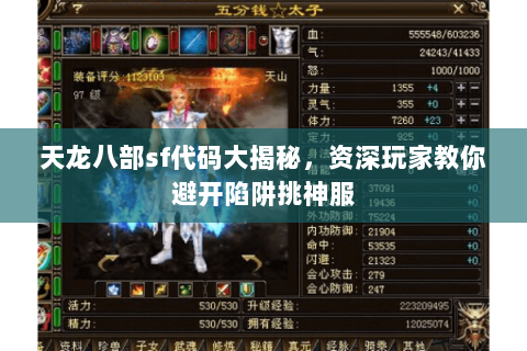 天龙八部sf代码大揭秘，资深玩家教你避开陷阱挑神服