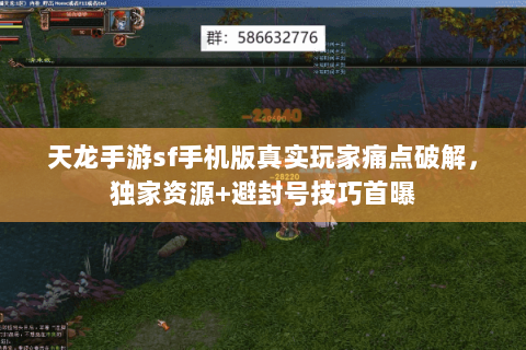 天龙手游sf手机版真实玩家痛点破解,独家资源+避封号技巧首曝 天龙手游sf手机版真实玩家痛点破解,独家资源+避封号技巧首曝