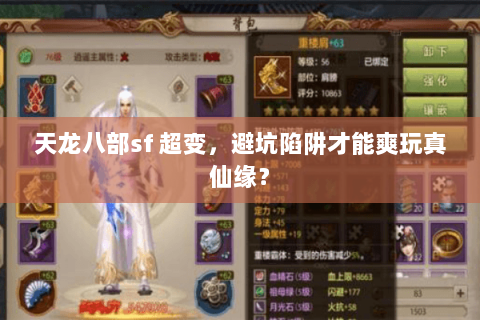 天龙八部sf 超变,避坑陷阱才能爽玩真仙缘? 天龙八部sf 超变,避坑陷阱才能爽玩真仙缘?