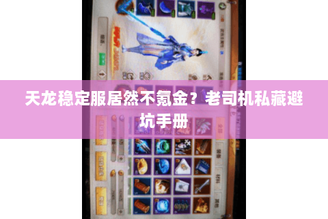 天龙稳定服居然不氪金?老司机私藏避坑手册 天龙稳定服居然不氪金?老司机私藏避坑手册