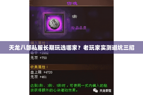 天龙八部私服长期玩选哪家?老玩家实测避坑三招 天龙八部私服长期玩选哪家?老玩家实测避坑三招