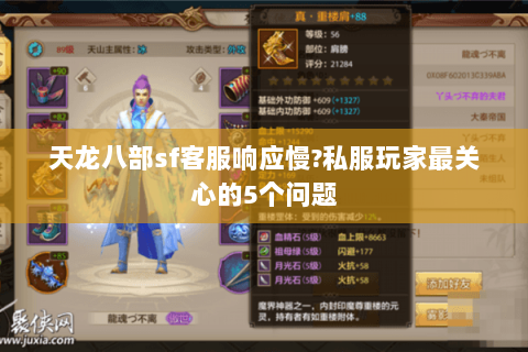 天龙八部sf客服响应慢?私服玩家最关心的5个问题